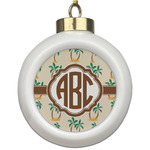 Palm Trees Ceramic Ball Ornament (Personalized)