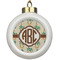 Palm Trees Ceramic Ball Ornament (Personalized)