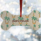 Palm Trees Ceramic Dog Ornament w/ Monograms