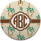 Palm Trees Ceramic Flat Ornament - Circle (Front)