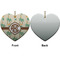 Palm Trees Ceramic Flat Ornament - Heart Front & Back (APPROVAL)