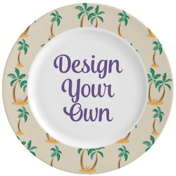 Palm Trees Ceramic Dinner Plates (Set of 4) (Personalized)