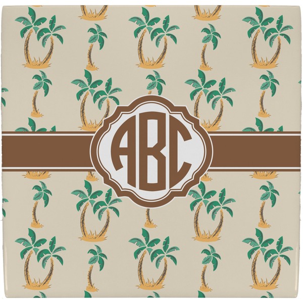 Custom Palm Trees Ceramic Tile Hot Pad (Personalized)