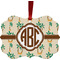 Palm Trees Metal Frame Ornament - Double Sided w/ Monogram