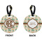 Palm Trees Circle Luggage Tag (Front + Back)