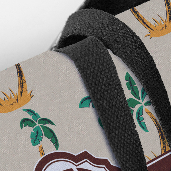 Palm Trees Closeup of Tote w/Black Handles