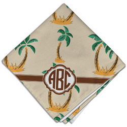 Palm Trees Cloth Dinner Napkin - Single w/ Monogram