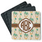 Palm Trees Square Rubber Backed Coasters - Set of 4 (Personalized)