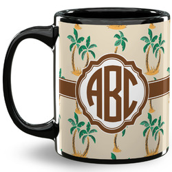 Palm Trees 11 Oz Coffee Mug - Black (Personalized)