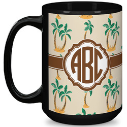 Palm Trees 15 Oz Coffee Mug - Black (Personalized)