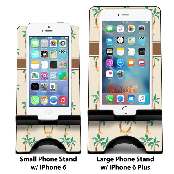 Palm Trees Compare Phone Stand Sizes - with iPhones