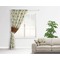 Palm Trees Curtain With Window and Rod - in Room Matching Pillow