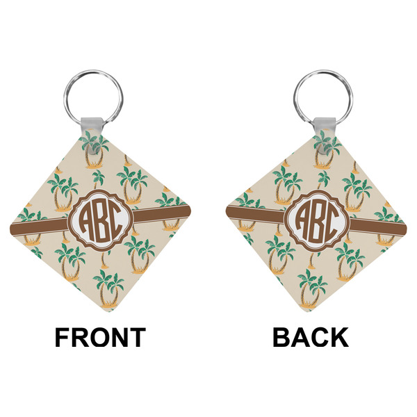 Palm Trees Diamond Keychain (Front + Back)