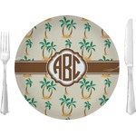 Palm Trees Glass Lunch / Dinner Plate 10" (Personalized)