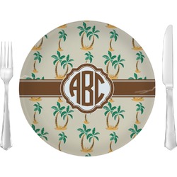 Palm Trees 10" Glass Lunch / Dinner Plates - Single or Set (Personalized)
