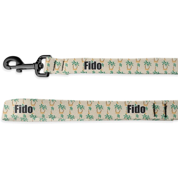 Custom Palm Trees Deluxe Dog Leash - 4 ft (Personalized)