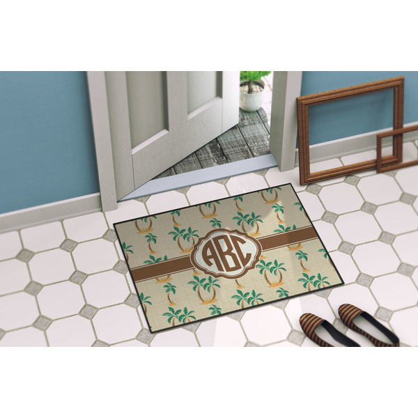 Palm Trees Door Mat Lifestyle