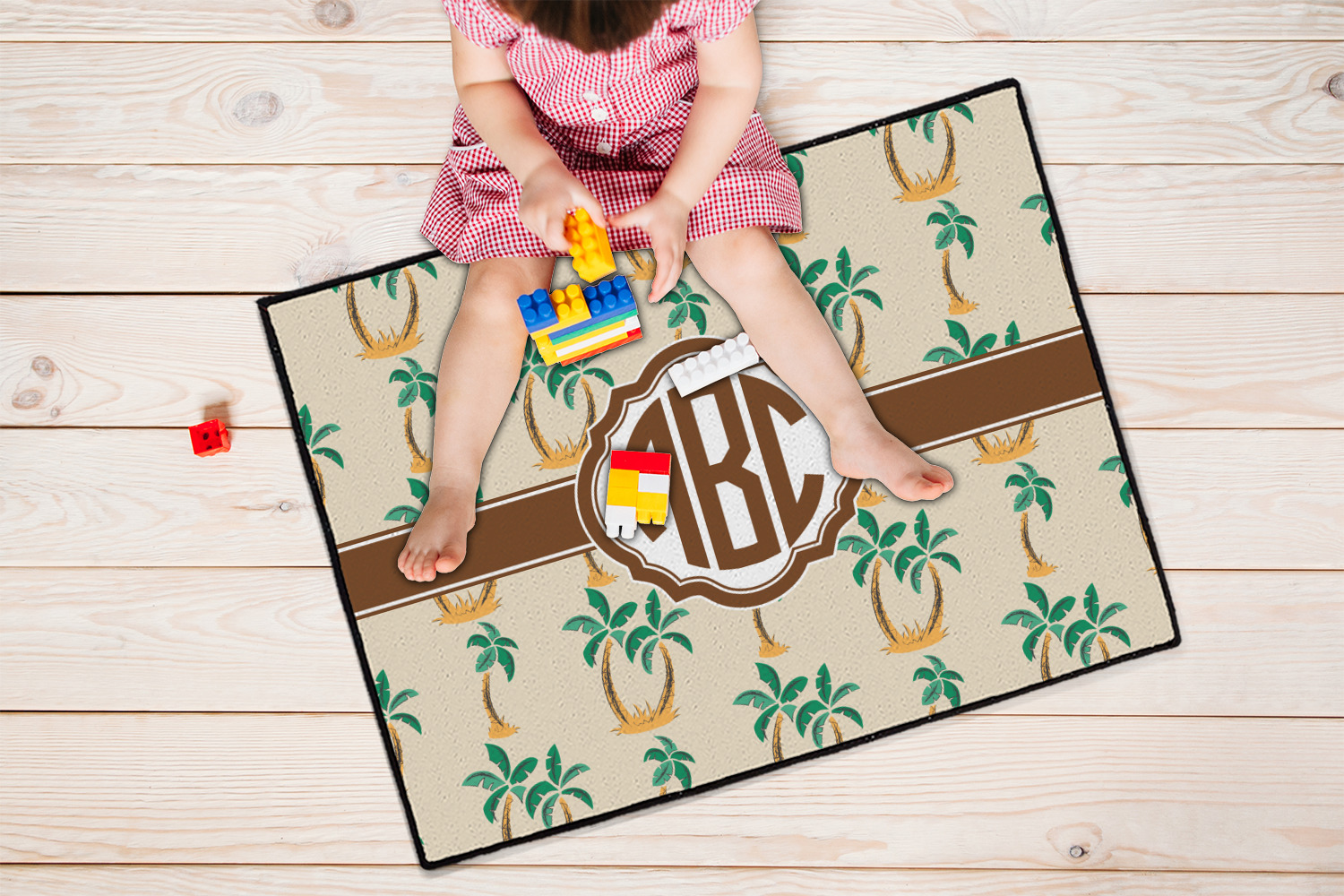 Custom Palm Trees Door Mat (Personalized) YouCustomizeIt