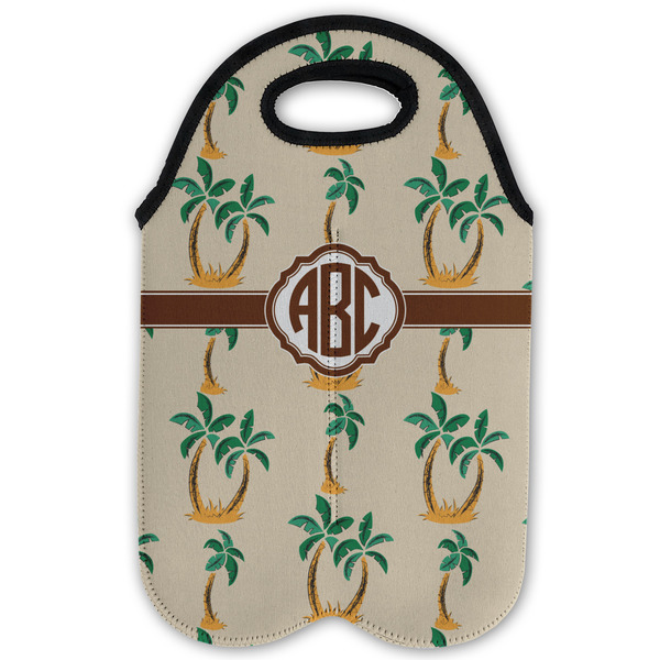 Palm Trees Double Wine Tote - Flat (new)