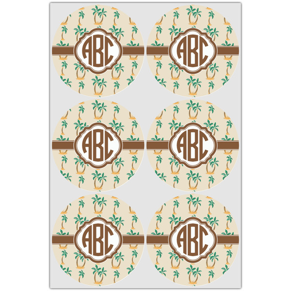 Palm Trees Drink Topper - Large - Set of 6