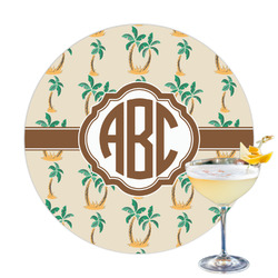 Palm Trees Printed Drink Topper (Personalized)