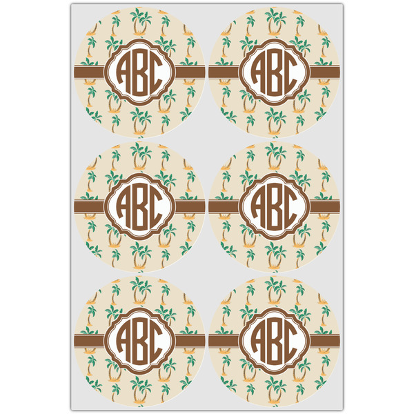 Palm Trees Drink Topper - XLarge - Set of 6