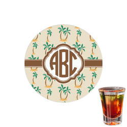 Palm Trees Printed Drink Topper - 1.5" (Personalized)