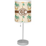 Palm Trees 7" Drum Lamp with Shade Polyester (Personalized)