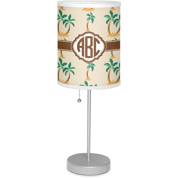 Custom Palm Trees 7" Drum Lamp with Shade (Personalized)