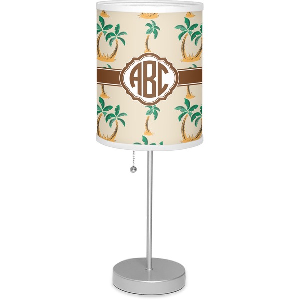 Custom Palm Trees Lamp with Drum Shade (Personalized)