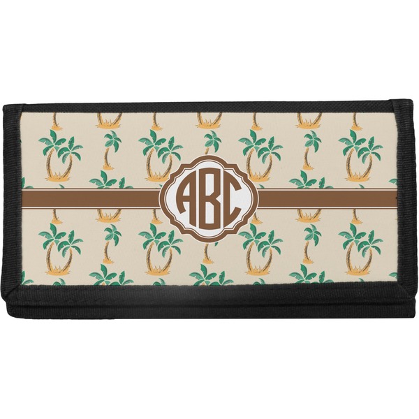Custom Palm Trees Canvas Checkbook Cover (Personalized)