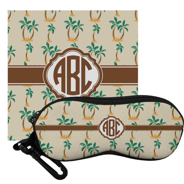 Custom Palm Trees Eyeglass Case & Cloth (Personalized)
