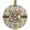 Palm Trees Frosted Glass Ornament - Round