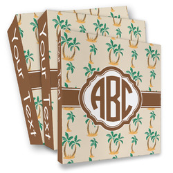 Palm Trees 3 Ring Binder - Full Wrap (Personalized)