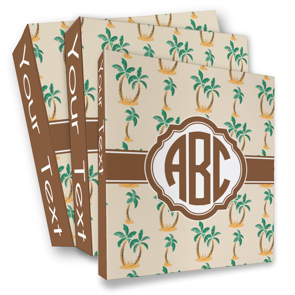 Custom Palm Trees 3 Ring Binder - Full Wrap (Personalized)