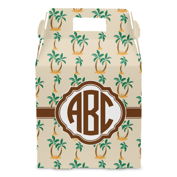 Palm Trees Gable Favor Box - Front