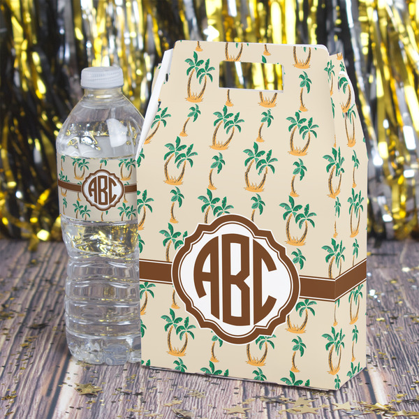 Palm Trees Gable Favor Box - In Context