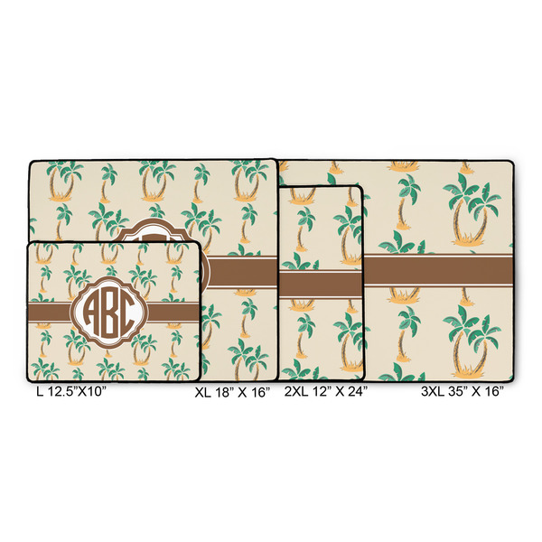Palm Trees Gaming Mats - SIZE CHART