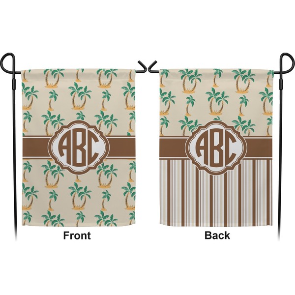Palm Trees Garden Flag - Double Sided Front and Back