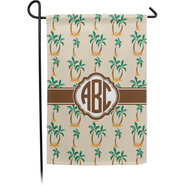 Custom Palm Trees Small Garden Flag - Single Sided w/ Monograms