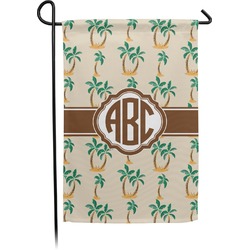 Palm Trees Small Garden Flag - Double Sided w/ Monograms