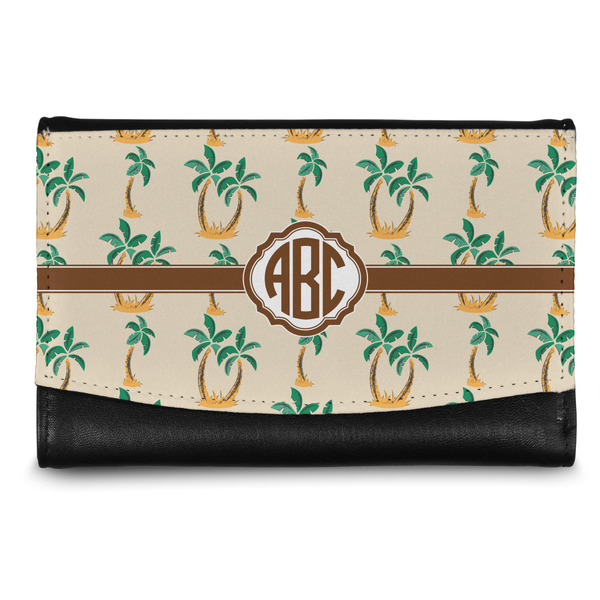 Custom Palm Trees Genuine Leather Women's Wallet - Small (Personalized)