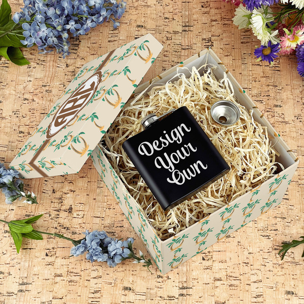 Palm Trees Gift Boxes with Lid - Canvas Wrapped - Large - In Context