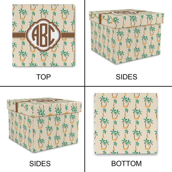 Palm Trees Gift Boxes with Lid - Canvas Wrapped - X-Large - Approval