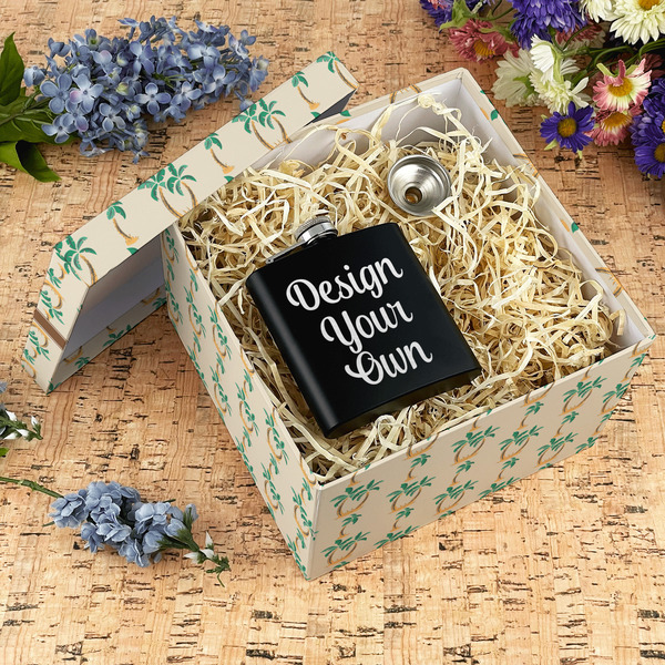 Palm Trees Gift Boxes with Lid - Canvas Wrapped - X-Large - In Context