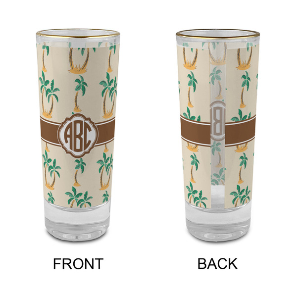 Palm Trees Glass Shot Glass - 2 oz - Single - APPROVAL