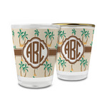 Palm Trees Glass Shot Glass - 1.5 oz (Personalized)