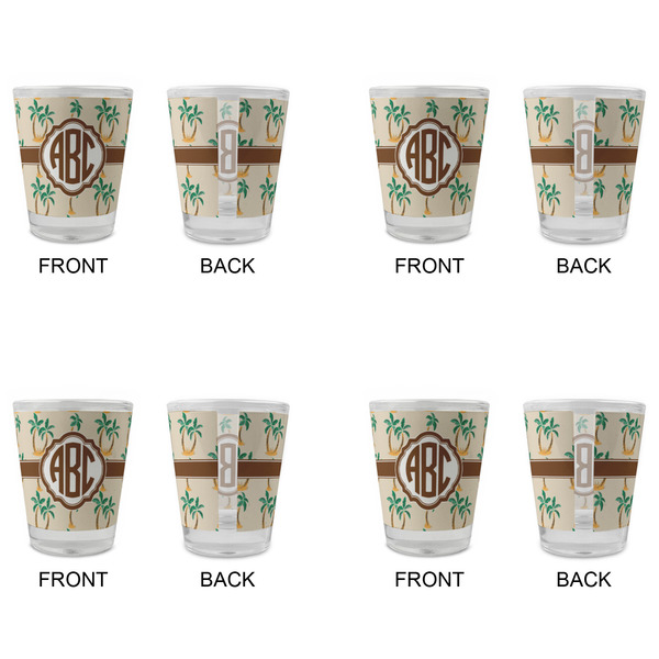 Palm Trees Glass Shot Glass - Standard - Set of 4 - APPROVAL