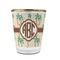 Palm Trees Glass Shot Glass - With gold rim - FRONT