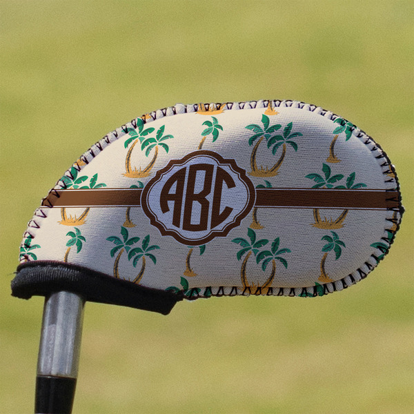 Custom Palm Trees Golf Club Iron Cover (Personalized)